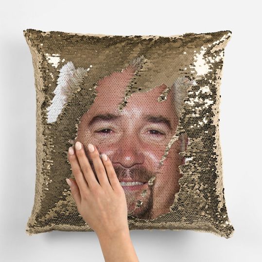 GUY FIERI - Fan Sequin PIllowc