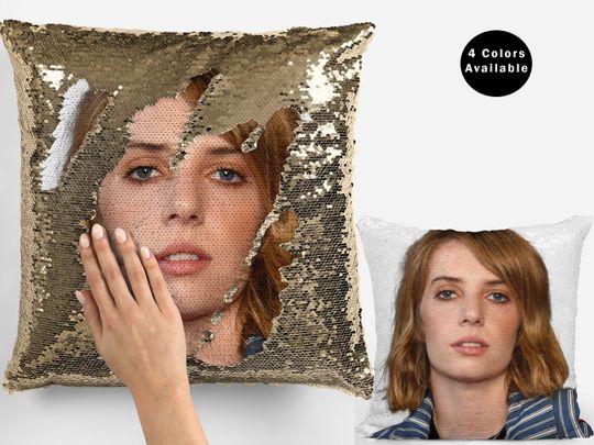 Maya hawke sequin pillow, beautiful maya hawke flip sequin cushion gift fans, cool celebrity pillow, maya hawke pillow gift idea