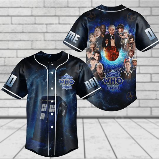 Halloween Doctor Who Baseball Jersey, Doctor Who Costume Shirt