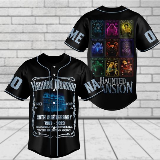 Halloween Disney Baseball Jersey, Haunted Mansion Jersey