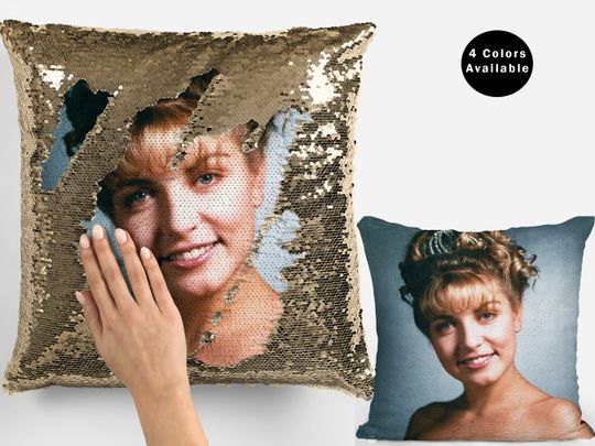 Sheryl Lee Sequin Pillow, Sheryl Lee Flip Sequin Pillow, Actress Sheryl Lee Pillow Home Decor, Sheryl Lee Gift Idea For Fans