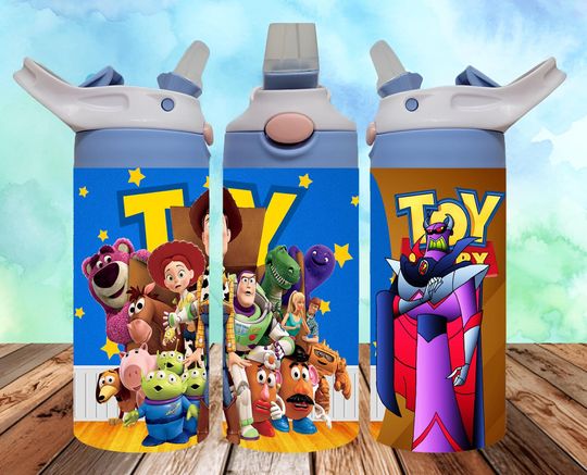 Toy 12oz Kids Flip Top Sippy Cup Tumbler, 12oz Toy design, Toy story Tumbler