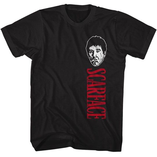 Scarface Tall Left Black T-Shirt