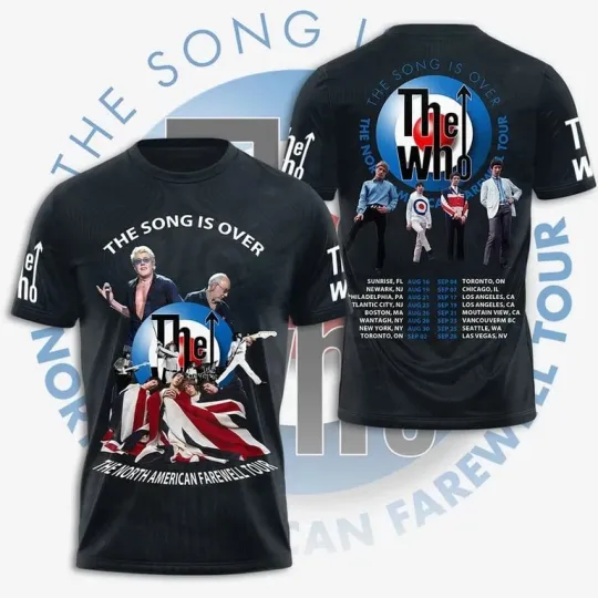 The Who 3D T-shirt The Song Is Over The North American Farewell Tour 2025