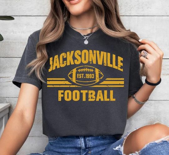 Jacksonville Football Est 1993 Vintage T-Shirt, Jacksonville Football Team Shirt, Football Gameday Shirt