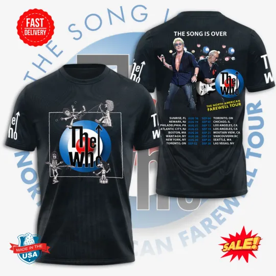 The Who Tour 2025 3D Band Shirt