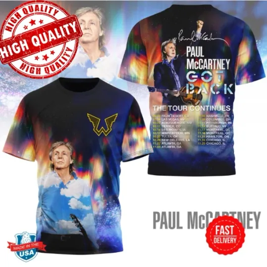 2025 Tour P mccartney Music 3D Shirt