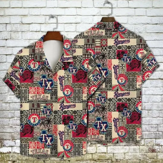 Texas Rangger Heritage Patchwork Hawaiian , Gift for Fan