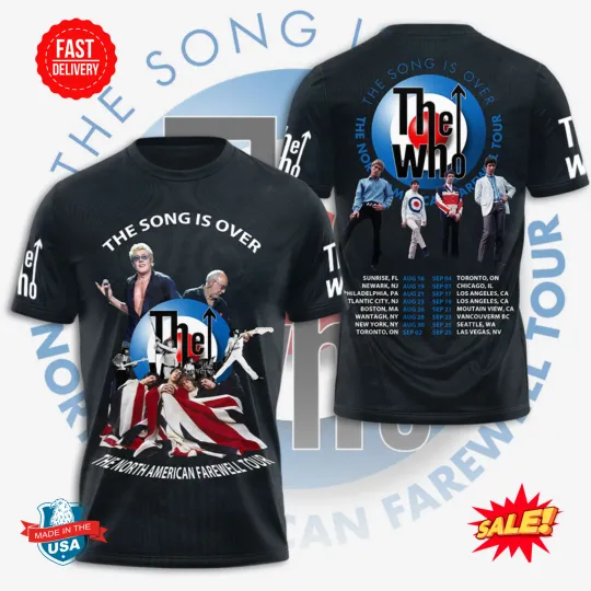 The Who Tour 2025 3D Band Shirt