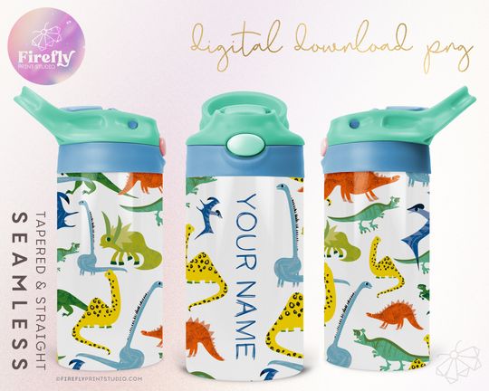 Dinosaurs FlipTop, Kids Name Sippy,12oz Flip Top, Kids Cup, Summer, Back To School Cup