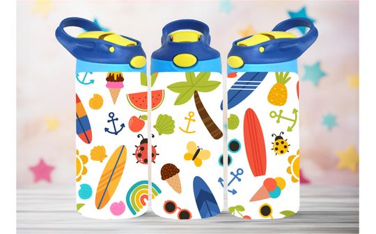 Summer Kids Tumbler Wrap, Sippy Cup Kids Tumbler Wrap 12 oz Kids