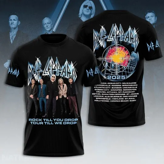 Def Leppard Def Leppard World Tour 2025 3D T-shirt