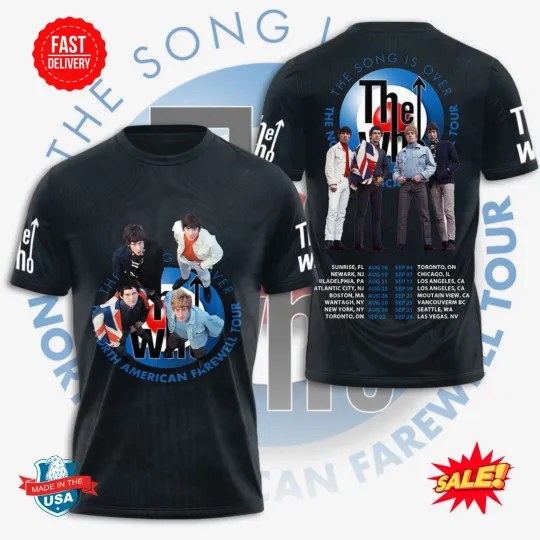 The Who Tour 2025 3D Band Shirt