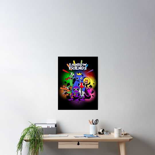 Rainbow Friends Hug it Out Colors Poster