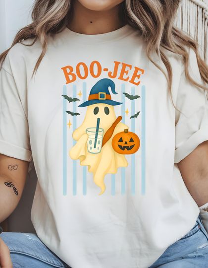 Boo-Jee Ghost T-Shirt, Coastal Halloween Spooky Ghost Apparel
