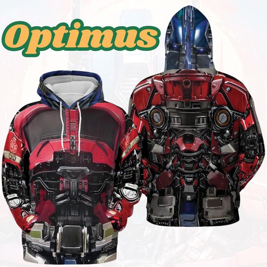 Vintage Transformers One Optimus Prime 3D Hoodie, Homage Costume Hoodie, Transformers Shirt