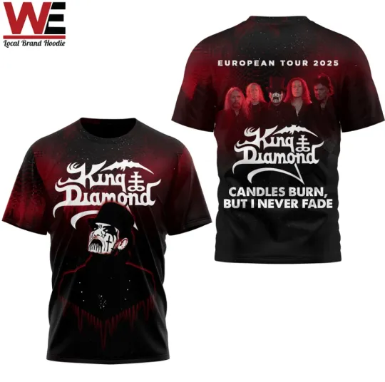 European Tour 2025 King Diamond Unisex 3D T-Shirt