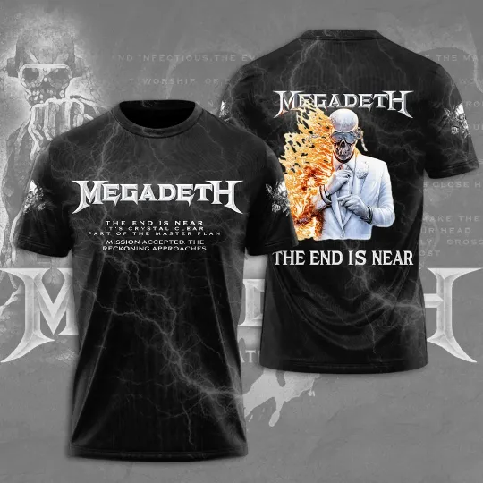 Megadeth Band 3D shirt tour 2025