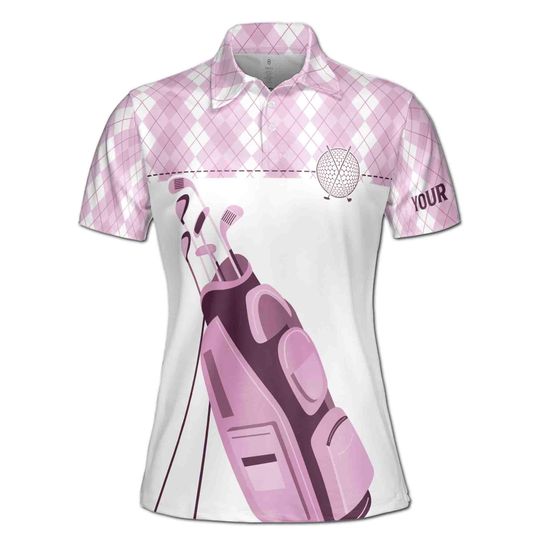 Purple Pink Argyle Golf The Way I Do Women's Polo Shirt