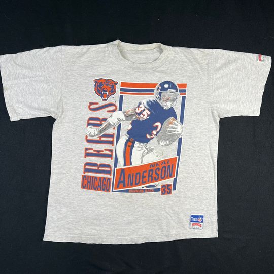 90s Neal Anderson Chicago Bears Stats T-shirt