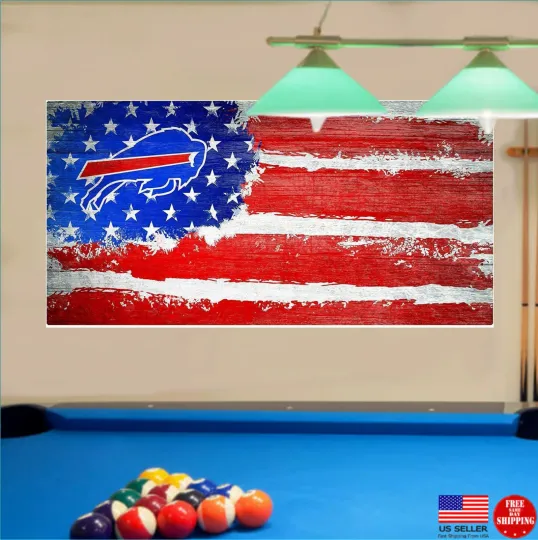 Buffalo Mafia Flag Wood Themed  Banner USA New Man Cave Flags New