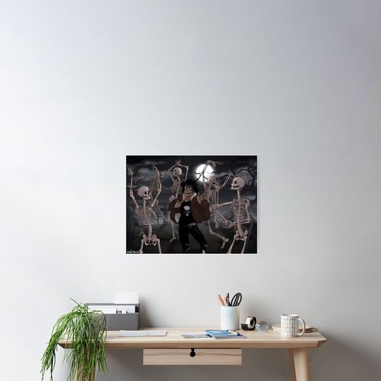 Spooky Scary Skeletons Poster
