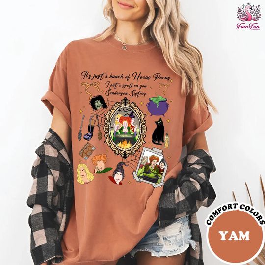 Halloween Witches Hocus Pocus Shirt, Just a Bunch of Hocus Pocus T-shirt, Sanderson Sisters Shirt, I Put A Spell On You, Spooky Season Tee