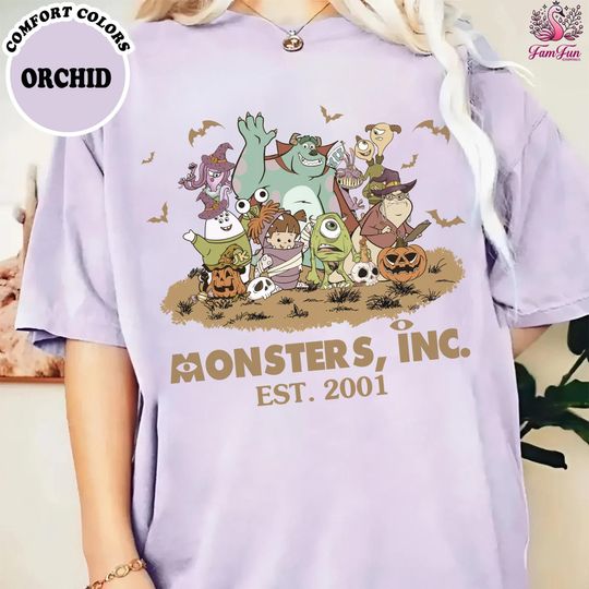 Retro Monsters Inc Halloween Party T-shirt, Vintage Disneyland Halloween Shirt, Jake and Sully Monsters Inc Shirt, Monsters Halloween Party