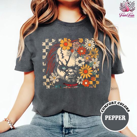 Comfort Colors Vintage Chucky Shirt, Chucky Child's Play Shirt, Chucky Horror Halloween Shirt, Halloween Party, Halloween Scary Movie Shirt