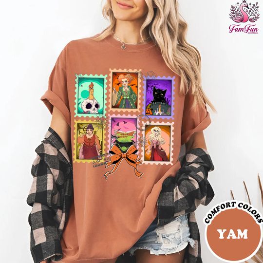 Hocus Pocus Sanderson Sisters Halloween Stamps T-shirt, Sanderson Sisters Witches Tee, Hocus Pocus Shirt, Halloween Movie Tee