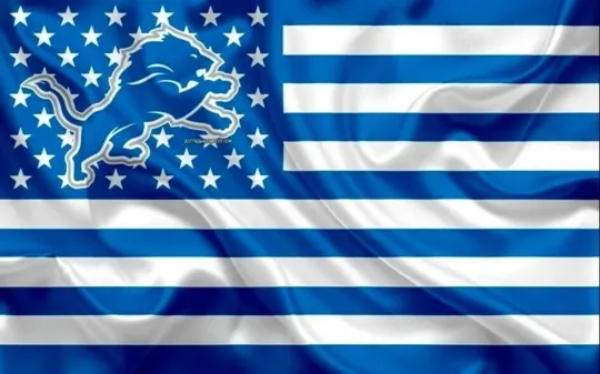 Detroit  Man Cave Flag Banner Retro Football Tailgating Flags USA, Gift for Fan