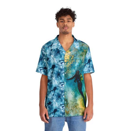 Hawaiian Shirt, Scuba Diver Dive Life Sea Life Lover Diving Dad