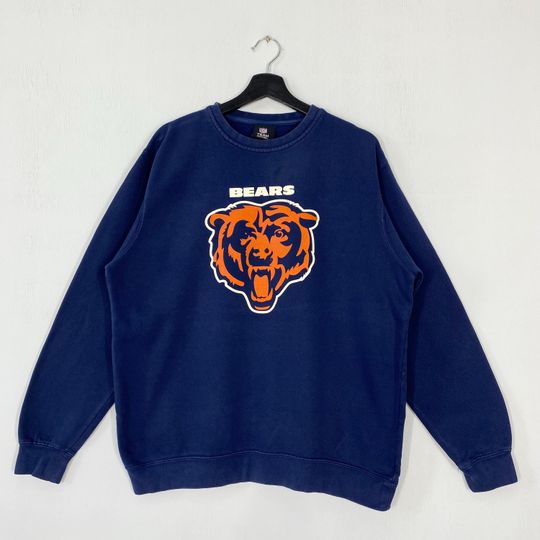 Vintage Chicago Bears Sweatshirt, Chicago Bears Crewneck, Chicago Bears Sweater Pullover