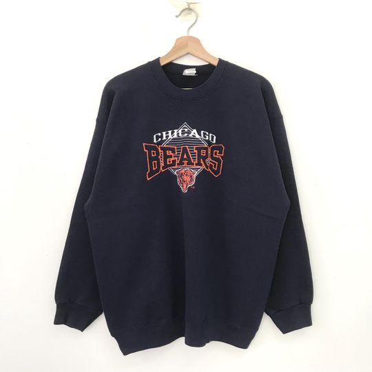 Vintage Chicago Bears Blue Sweatshirt, Chicago Bears Football Team Sweater