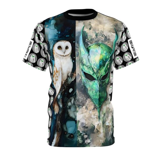 Masked Sooty T-shirt, Casual Wear, Mystical Owl Alien Tee, 3D T shirt