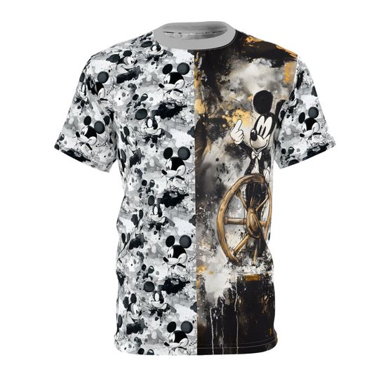 Steamboat Willie Adventure Tee, Unisex Origin of Mickey Mouse 3D Shirt