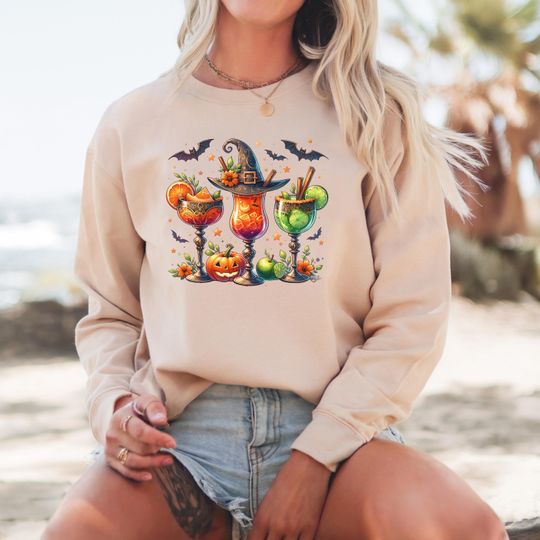 Salem Witch Sweatshirt, Halloween Cocktail Sweatshirt, Spooky Sweater, Salem Sweater