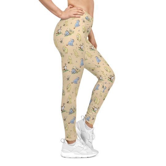 Winnie the Pooh Leggings, Women's Winnie the Pooh Yoga Pants Honey Leggings