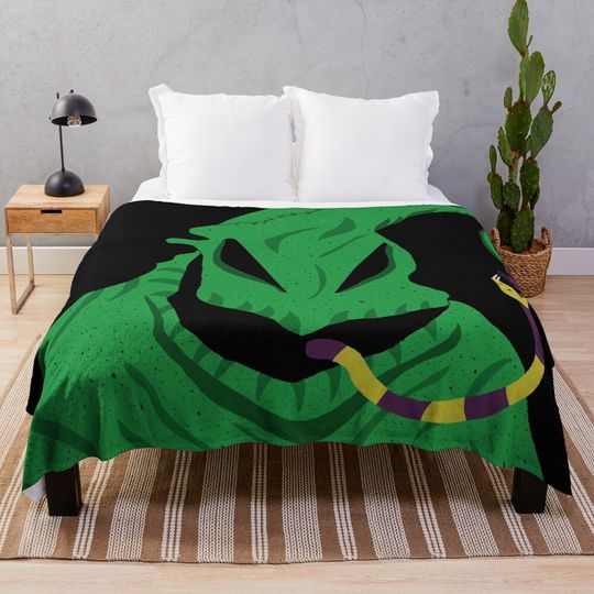the nightmare before christmas oogie boogie eatin a spider Throw Blanket