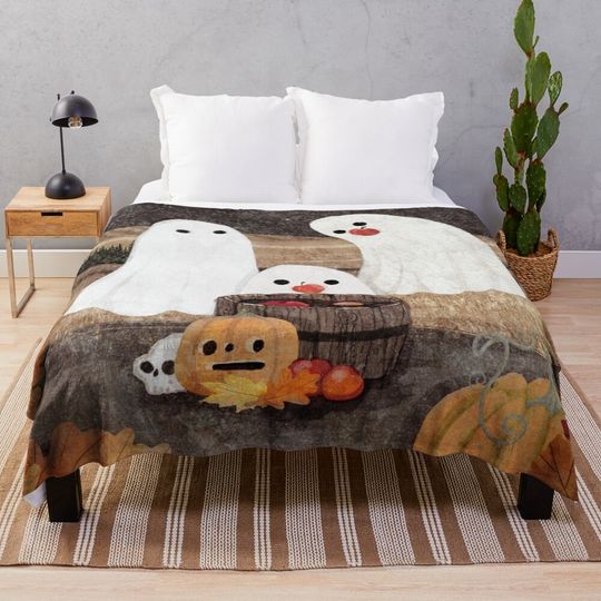 Apple Bobbing Throw Blanket