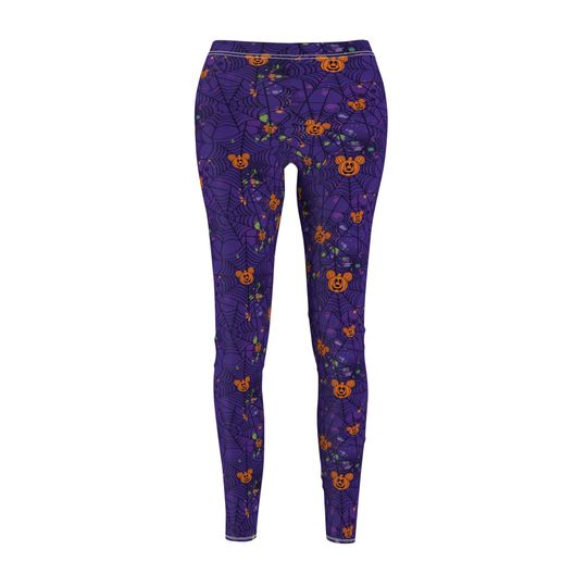 Haunted Mickey Pumpkin & Spider Web Women's Leggings