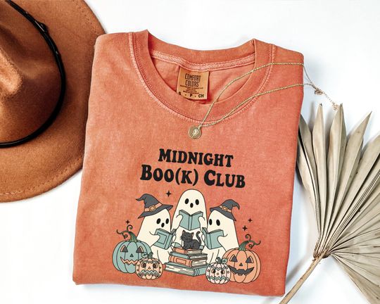 Comfort Colors  Book Club Shirt, Bookish Halloween Tee
