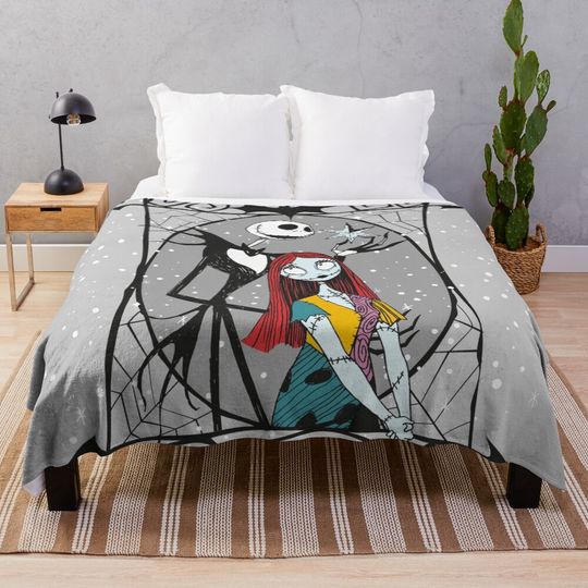 Jack Skellington and Sally The Nightmare Before Christmas Throw Blanket