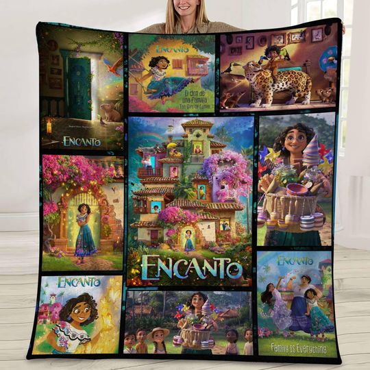 Encanto Blanket | Mirabel Madrigal The Gift Of Family Blanket | Echanto Magic Kingdom Blanket Bed Couch Sofa