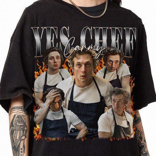 Carmy The Bear Homage Shirt Yes Chef Movie Shirt Bootleg 90s Vintage Jeremy Allen White Shirt, The Bear Movie Shirt, Gift For Fan Lover