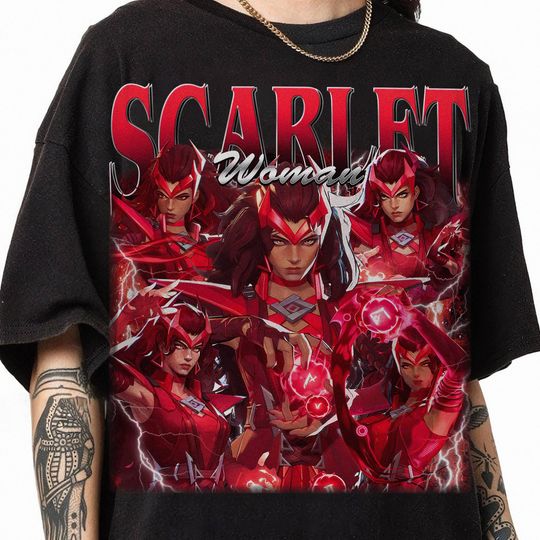 Vintage Wanda Maximoff Shirt, Scarlet Witch Bootleg Shirt, Wanda Vision T-Shirt, Agatha All Along Homage T-Shirt, Gift For Her