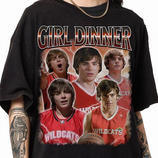 Troy Bolton High School Musical Shirt, Troy Bolton Girl Dinner Shirt, Troy Bolton Fan Gift, Vintage 90s Shirt, Troy Bolton Bootleg Rap Shirt
