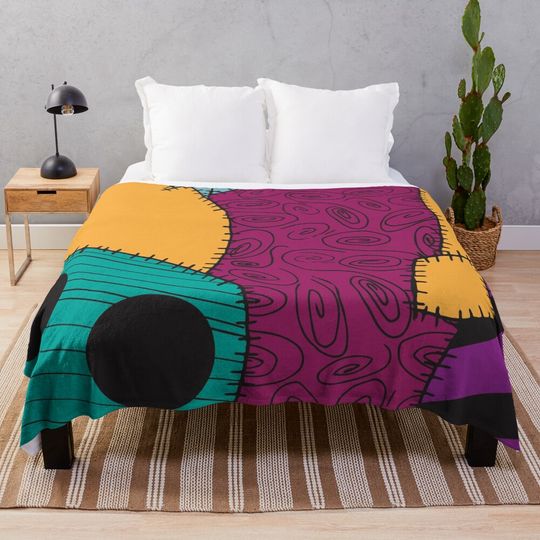 Nightmare Before Christmas Sally Pattern Throw Blanket