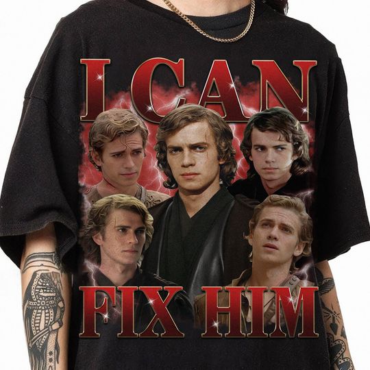 I Can Fix Him Bootleg Shirt, Vintage Starwars Anakin Skywalker Homage Shirt, Anakin Skywalker Fan Gift
