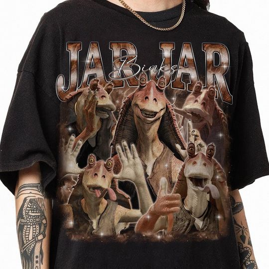 Jar Jar Binks Revenge Sith Lord Vintage Homage Shirt, 90s Aesthetic Jar Jar Binks Bootleg Shirt, Starwars Movie Fan Gift